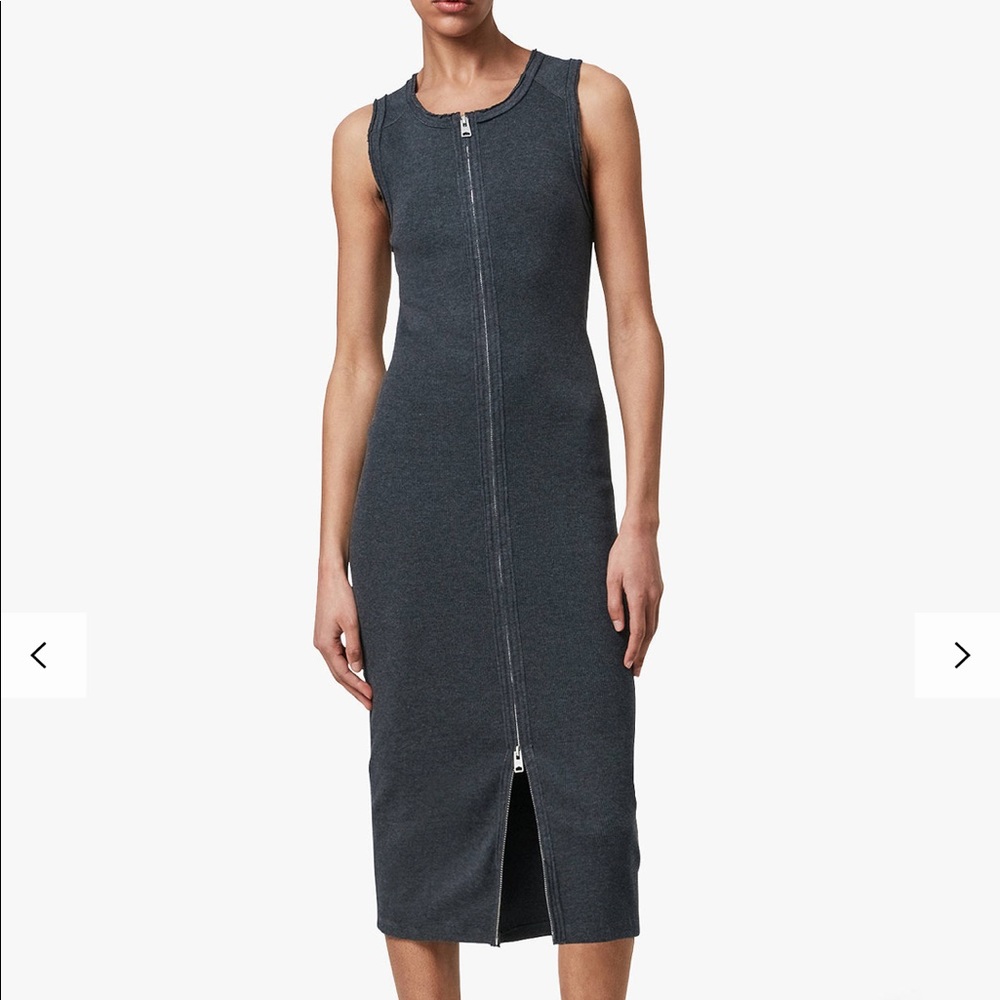 All saints zip front tank dress